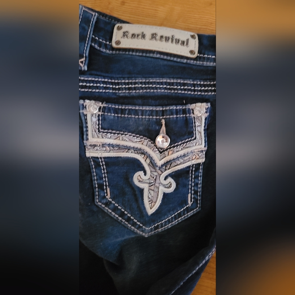 Women's Rock Revival Jeans, skinny, crop, size 29